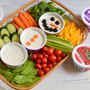 Snowman Crudité Board